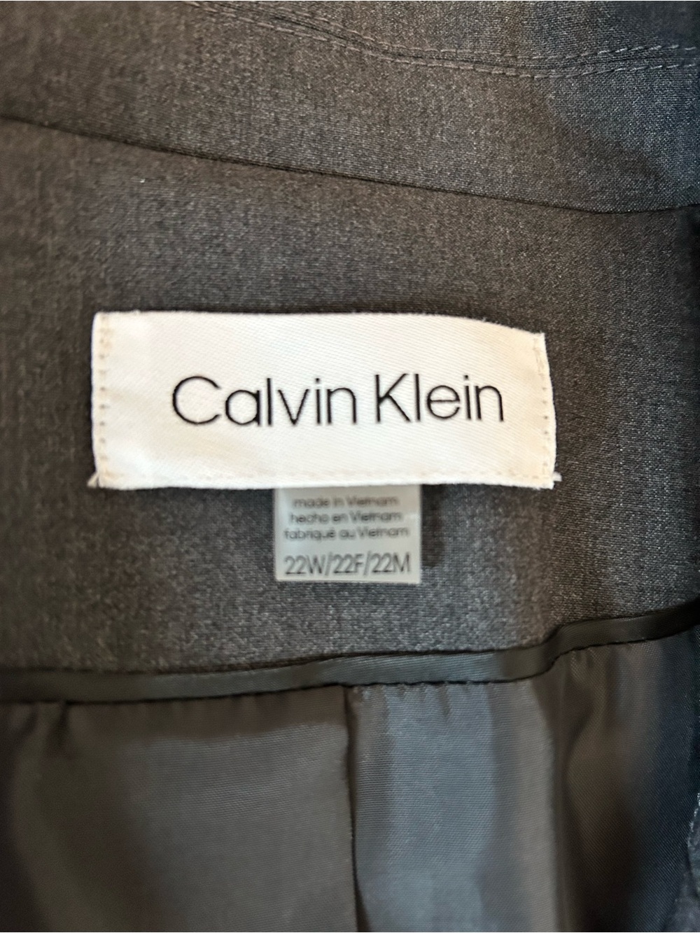Calvin Klein Two Button Blazer Suit Jacket Womens Plus Size 22W Gray Work Office - Picture 6 of 11